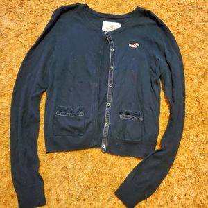 Hollister jacket! Size Large. Navy blue. Button up